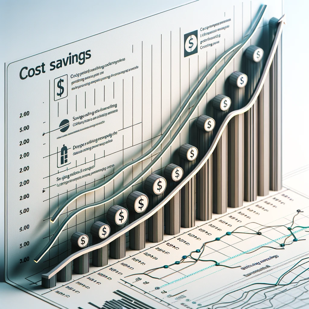 Graph showing cost savings - Highlighting the benefits of efficient corporate travel management