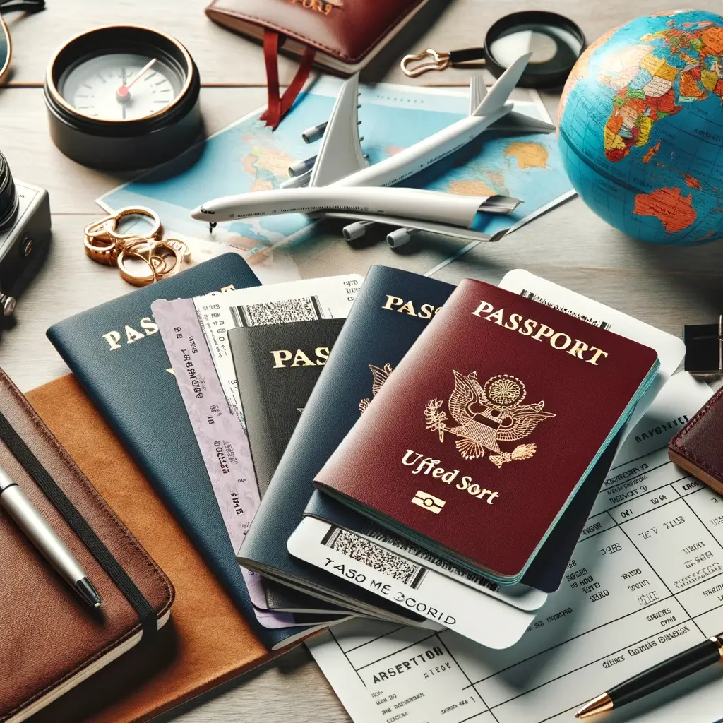 Airline tickets and passports representing corporate travel preparation